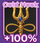 Gold Hook +100% | +1 Speed Keyboard Escape | Candy & Chocolate