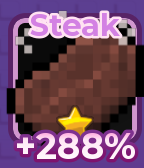 Steak Very Rare never coming back Limited +288% | +1 Speed Keyboard Escape | Candy & Chocolate