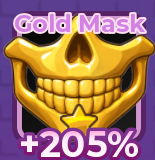 Gold Mask +205% | +1 Speed Keyboard Escape | Candy & Chocolate