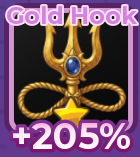 Gold Hook +205% | +1 Speed Keyboard Escape | Candy & Chocolate