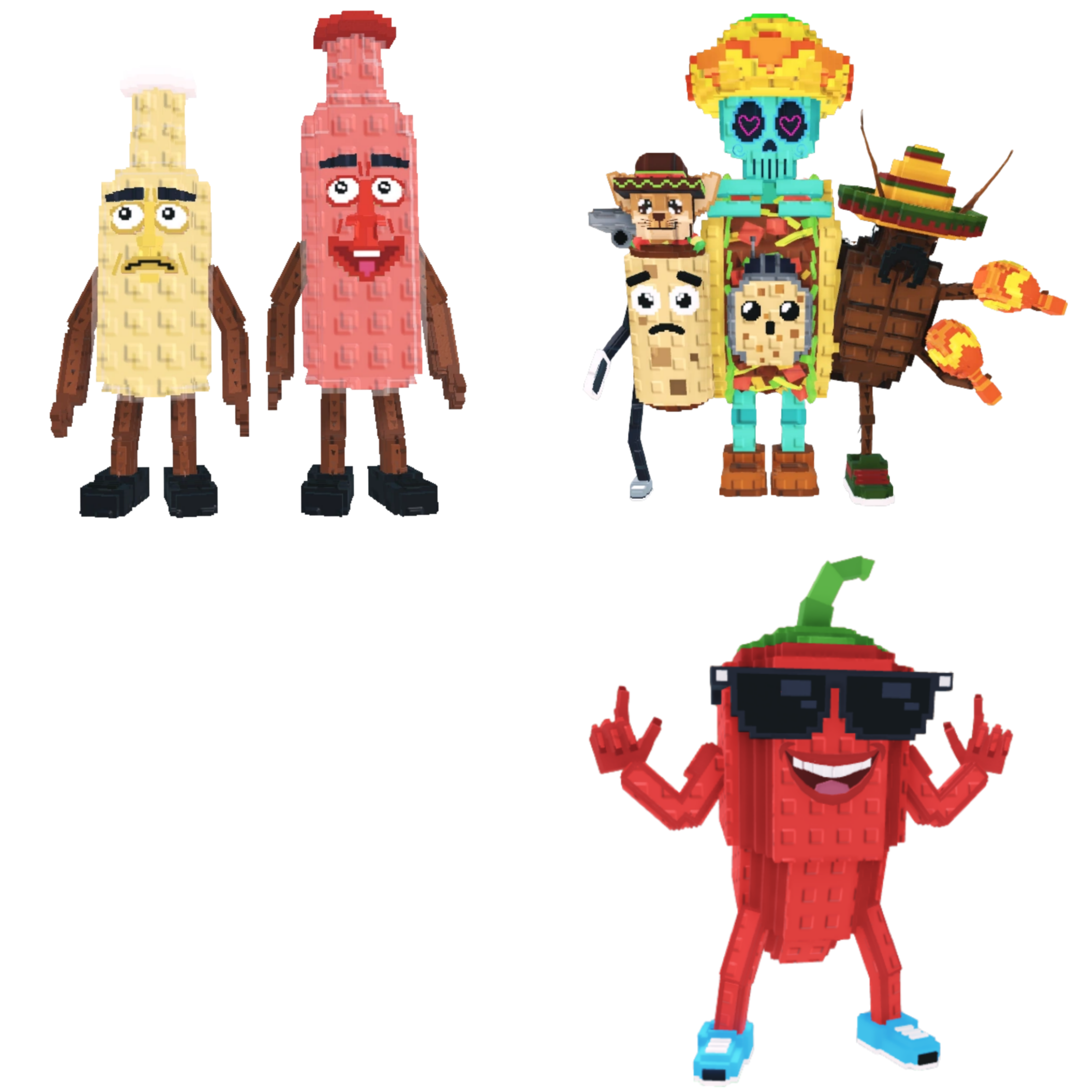 [BUNDLE] - 🍉 1x Ketchuru and Musturu 🍉 1x Chillin Chili 🍉 1x La Taco Combinasion