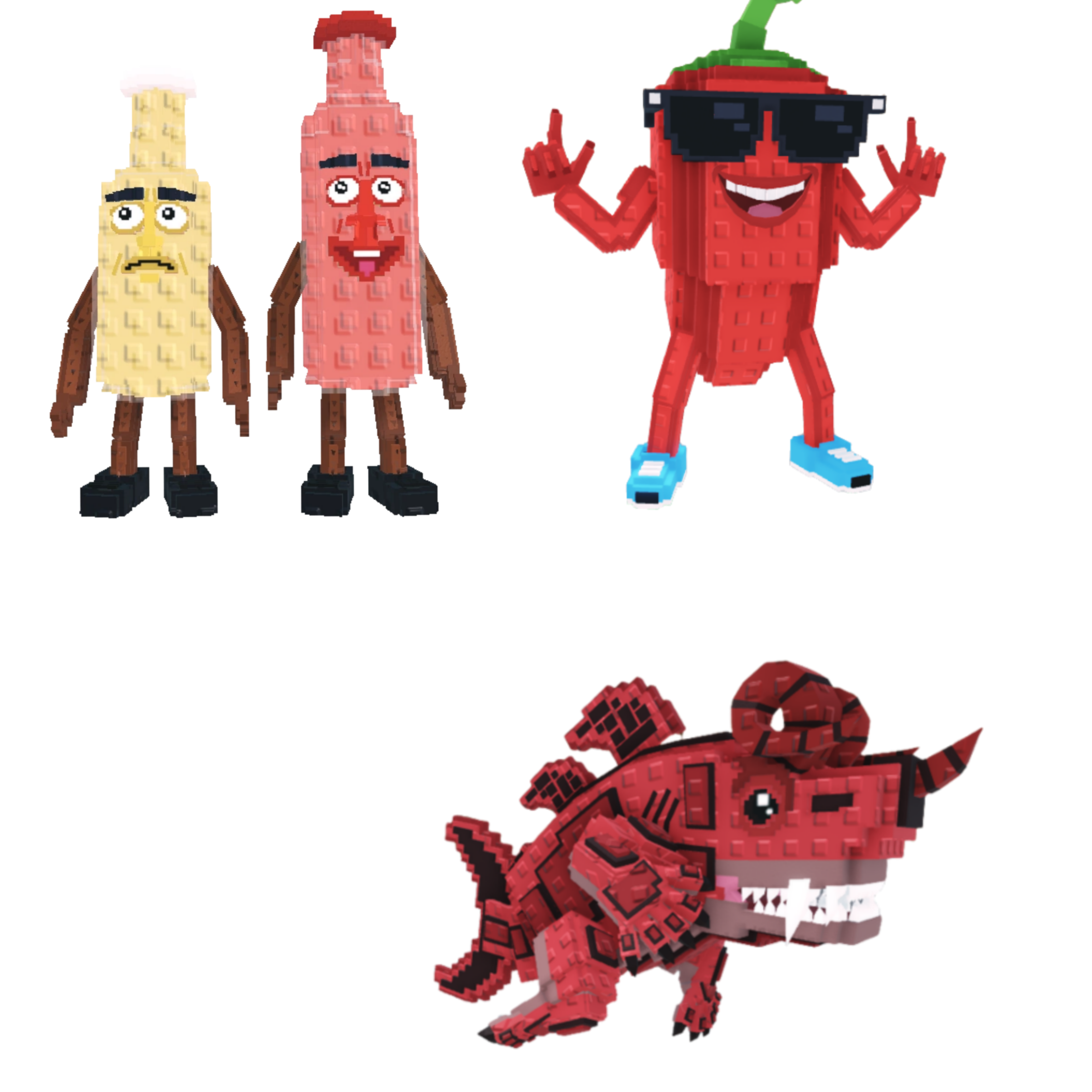 [BUNDLE] - 🍏 1x Ketchuru and Musturu 🍏 1x Chillin Chili 🍏 1x Eviledon