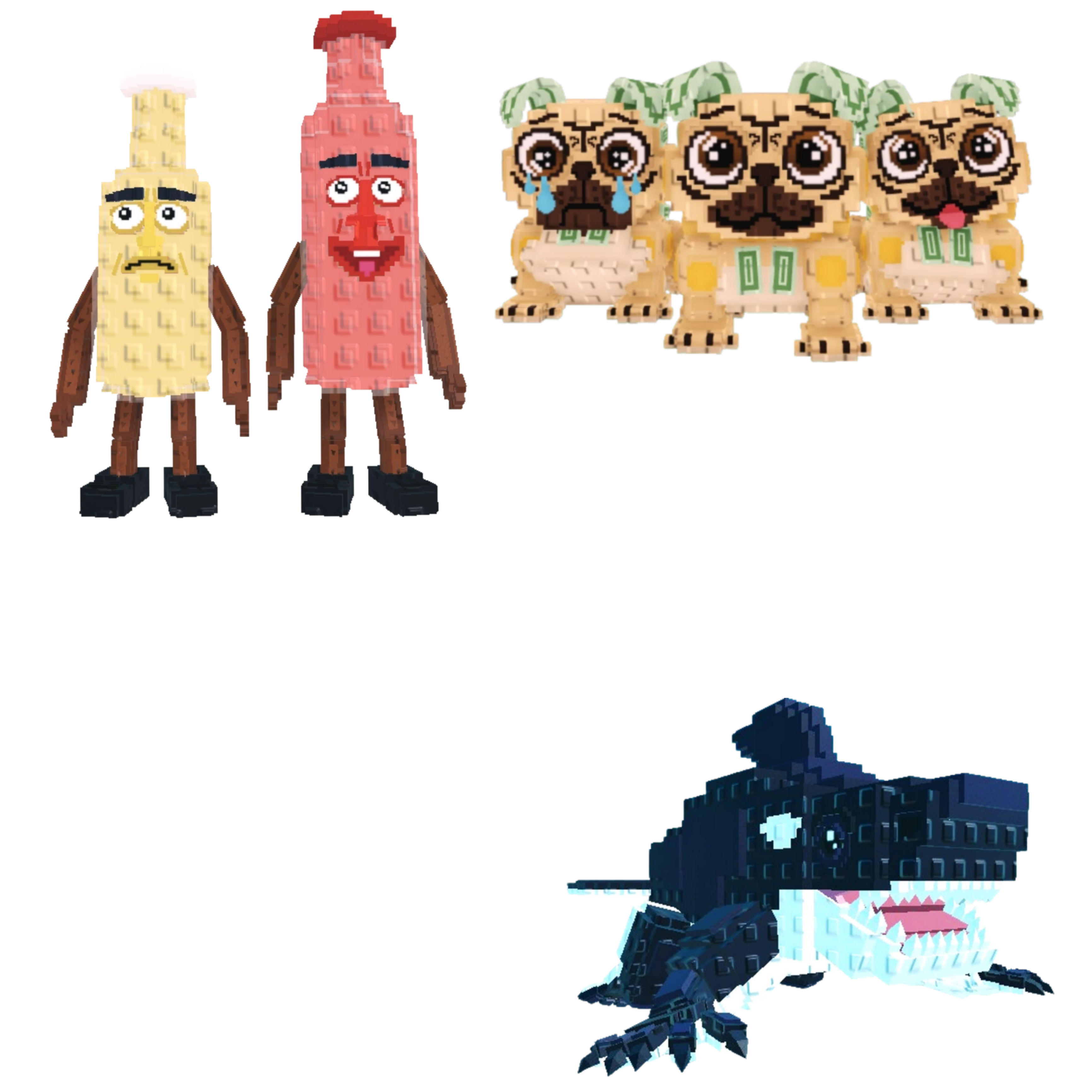 [BUNDLE] - 🍆 1x Ketchuru and Musturu 🍆 1x Orcaledon 🍆 1x Los Puggies