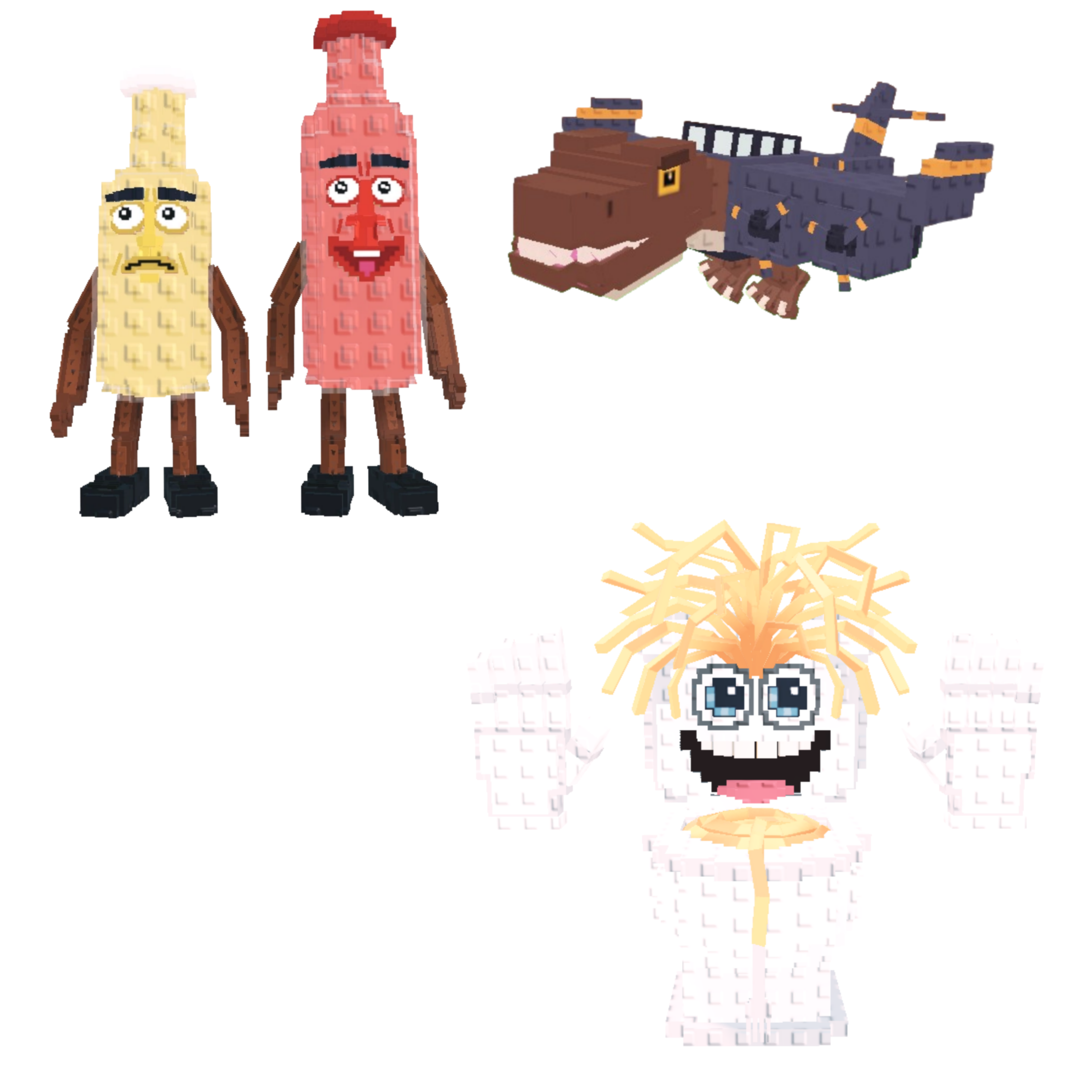 [BUNDLE] - 🌽 1x Ketchuru and Musturu 🌽 1x Spaghetti Tualetti 🌽 1x Nuclearo Dinossauro