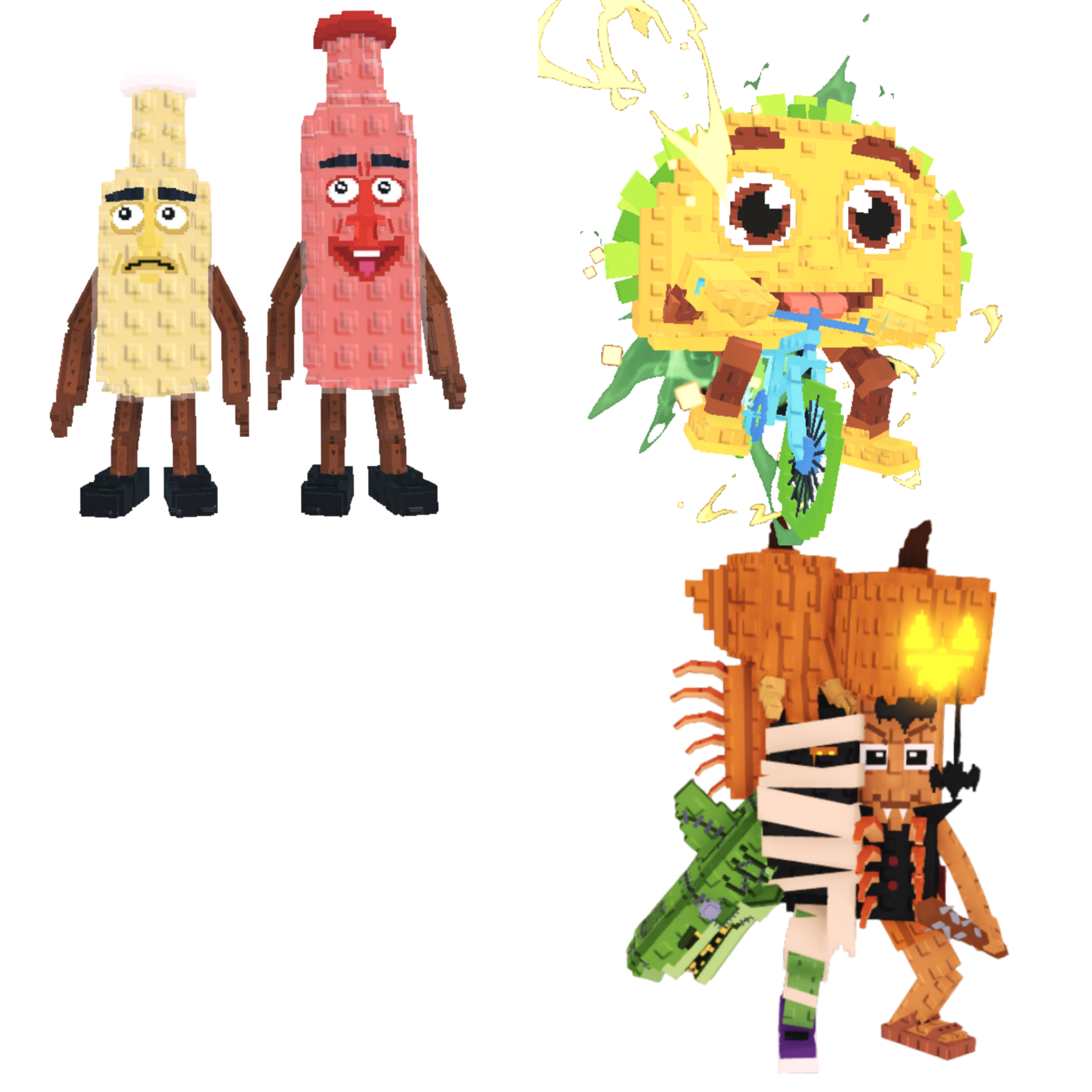 [BUNDLE] - 🌰 1x Ketchuru and Musturu 🌰 1x Tacorita Bicicleta 🌰 1x La Spooky Grande