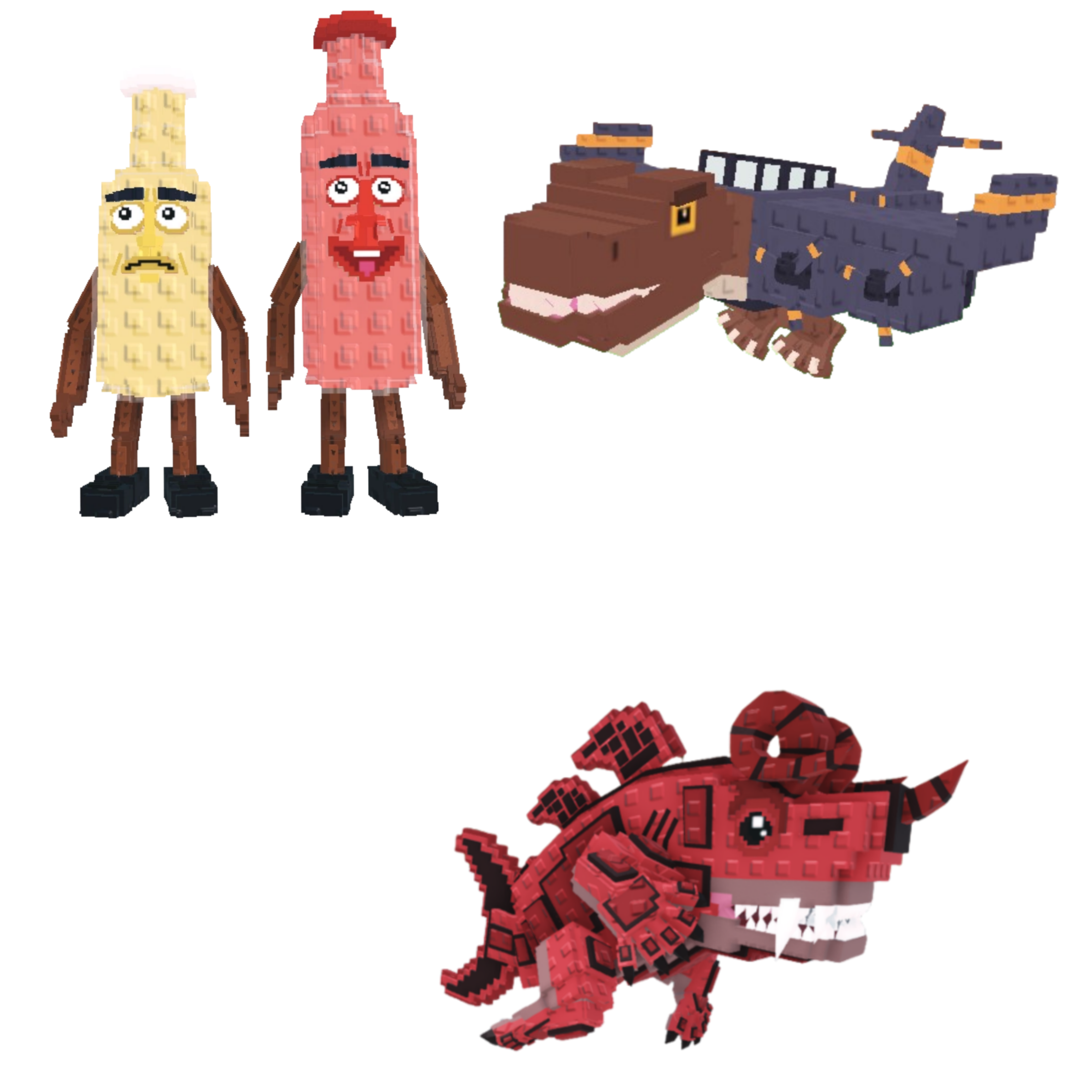 [BUNDLE] - 🍰 1x Ketchuru and Musturu 🍰 1x Nuclearo Dinossauro 🍰 1x Eviledon