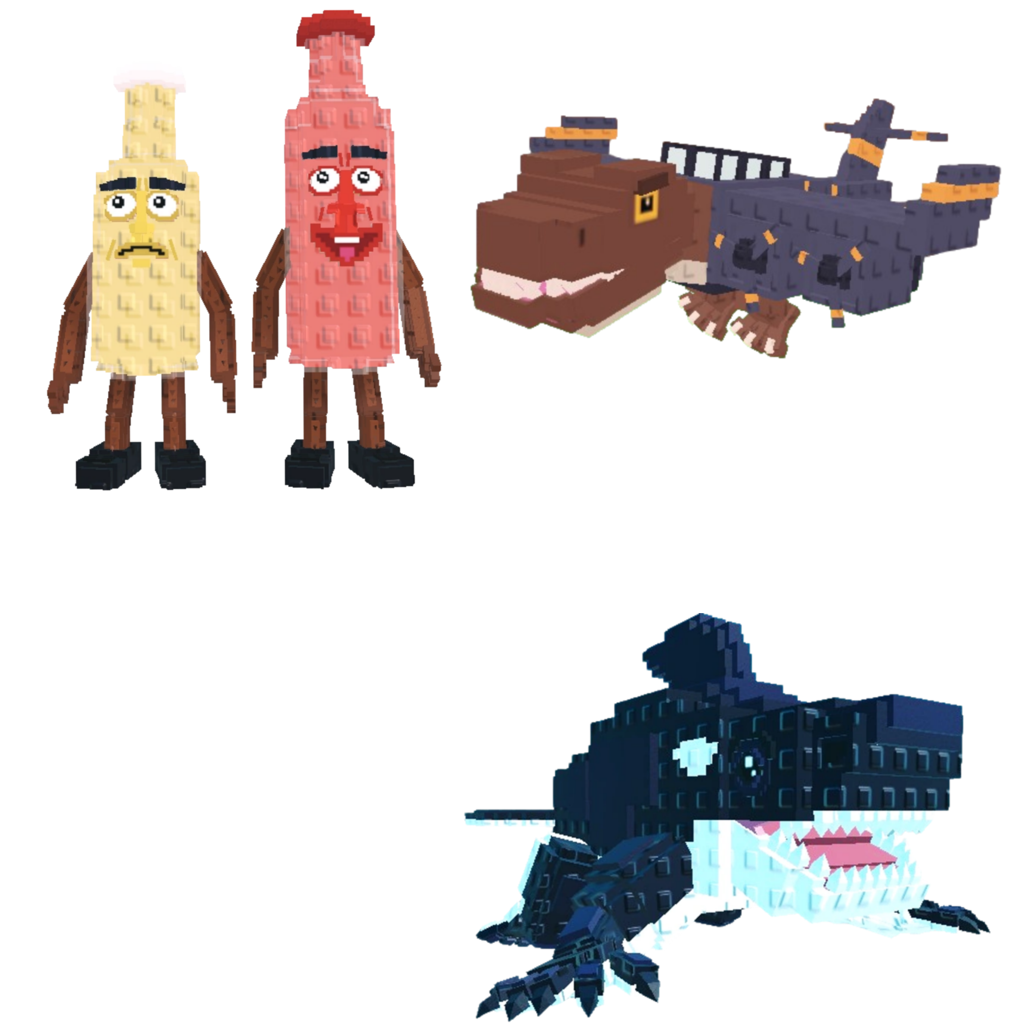 [BUNDLE] - 🥧 1x Ketchuru and Musturu 🥧 1x Orcaledon 🥧 1x Nuclearo Dinossauro