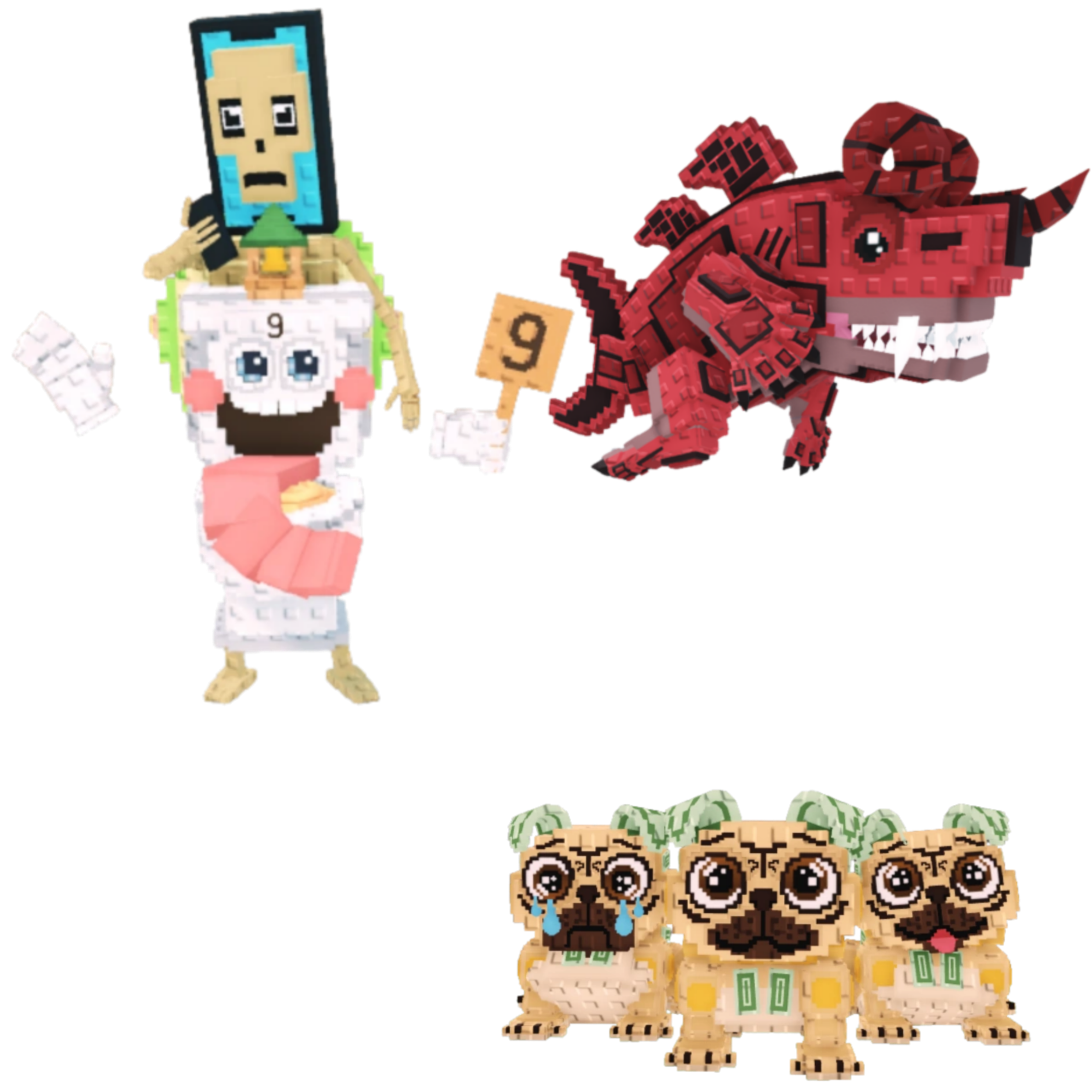 [BUNDLE] - 🏆 1x La Secret Combinasion 🏆 1x Eviledon 🏆 1x Los Puggies