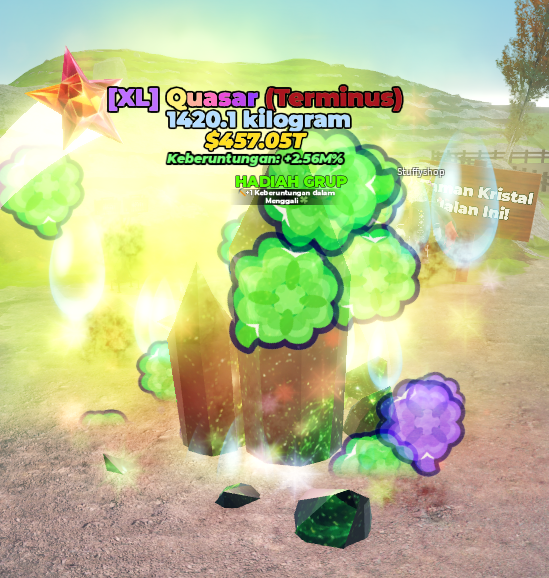 [ XL ] Quasar ( Terminus ) Luck 2.56M [ Mine a Mountain ] | Ready Unit✅ | INSTANT DELIVERY✅