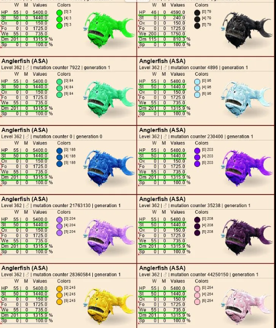 Select two pair anglerfish clones lvl362 PVE Crossplay PC/PS/XBOX Official fast deliver