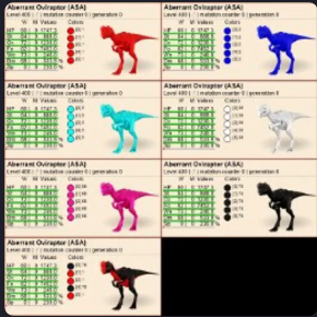 Select two pair oviraptor clones lvl362 PVE Crossplay PC/PS/XBOX Official fast deliver