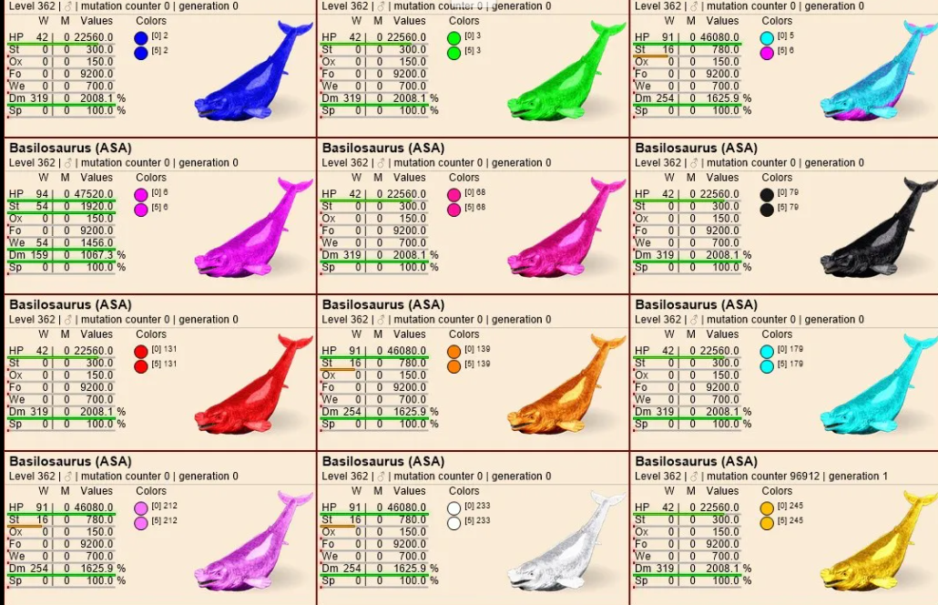 Select two pair basilosaurus clones lvl362 PVE Crossplay PC/PS/XBOX Official fast deliver