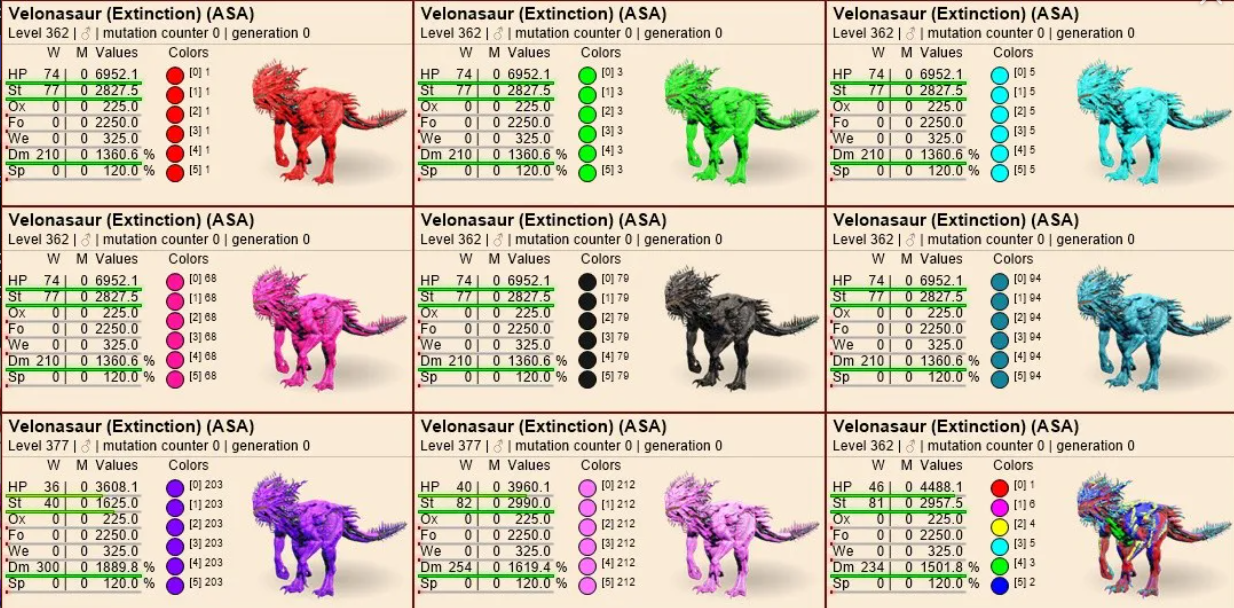 Select two pair velonasaur clones lvl362 PVE Crossplay PC/PS/XBOX Official fast deliver
