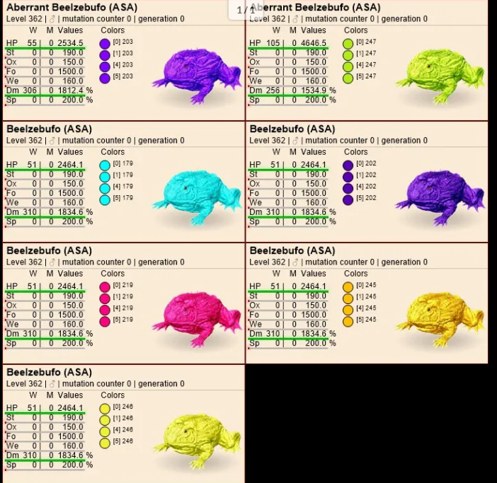 Select two pair beelzebufo clones lvl362 PVE Crossplay PC/PS/XBOX Official fast deliver