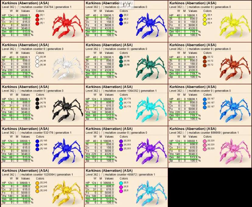 Select two pair karkinos kark clones lvl362 PVE Crossplay PC/PS/XBOX Official fast deliver