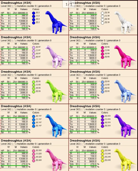 Select two pair dreadnoughtus clones lvl362 high hp Clones Clones can breed PVE Crossplay PC/PS/XBOX Official deliver within one hour usually