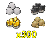 ACNH Stone Materials (300 per kind)