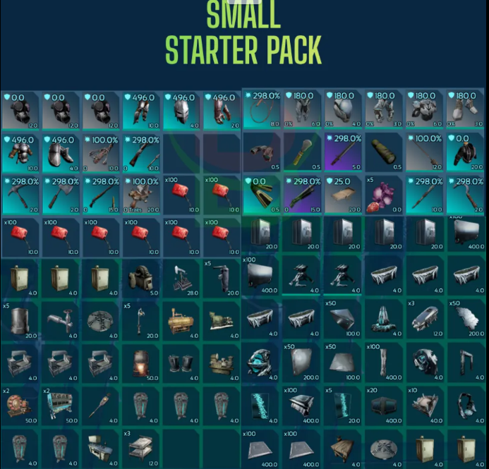 PVE Official ARK ASA PC/XBOX/PS5 - Small Tek Starter Pack - All Included