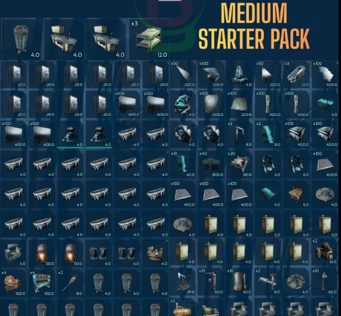 PVE Official ARK ASA PC/XBOX/PS5 - Medium Tek Starter Pack - All Inclu