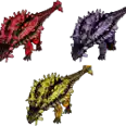 Official PVE ABERRANT ANKYLOSAURUS PAIR 100%IMPRNING STATS: HP4515 DMG2323.8% (MALE and FEMALE) RANDOM COLOR DELIVERY