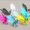 Official Server Lv450 Drakeling 4- Season Pack One pair from each season: Spring, Summer, Autumn, and Winter. Colors are random.