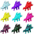 Official PVE Lv362 Tek Stegosaurus x10 100% Imprinting Stats :HP37284 ST2040 WE744 DMG551.5% Includes saddle. -random color delivery