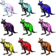 Official PVE Lv362 Procoptodon Adult Pair 100%Impning Stats HP4992 WE3300 DMG749 (MALE and FEMALE) Come with saddle -Random color delivery