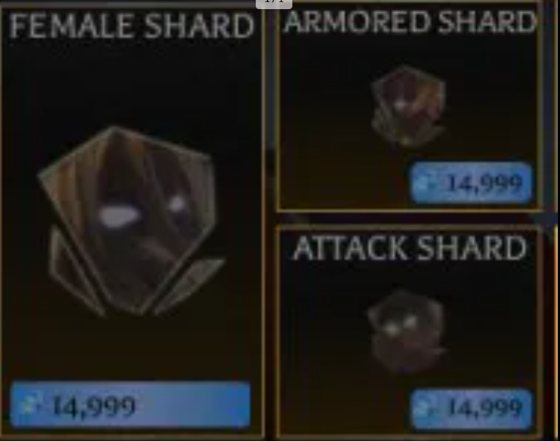 AOTR > Female Shard / Armored Shard / Attack Shard