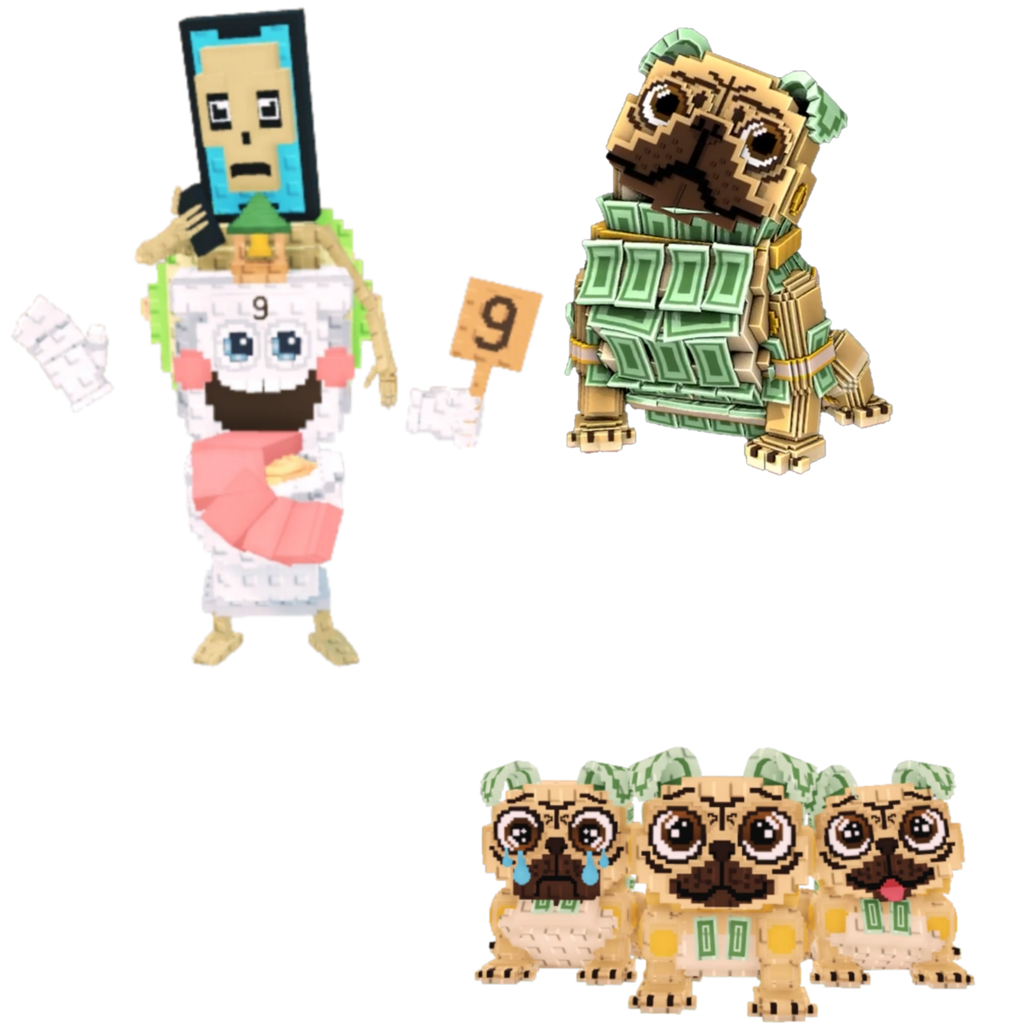 [BUNDLE] - 🐙 1x La Secret Combinasion 🐙 1x Los Puggies 🐙 1x Money Money Puggy