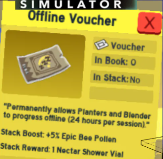 Bee Swarm Simulator > Offline Voucher > RBL