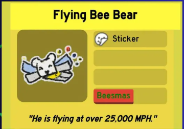 Bee Swarm Simulator | Flying Bee Bear Sticker | RBL