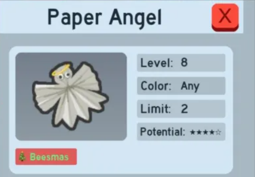 Bee Swarm Simulator | Paper Angel 1% Bap (Bee Ability Pollen)