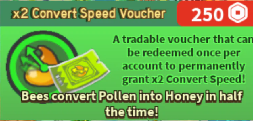 Bee Swarm Simulator | x2 Convert Speed Voucher | RBL