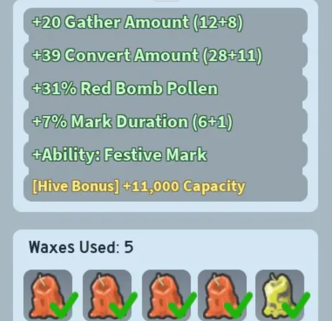 Festive Wreath (Beequip) 4/5 Potential,5/5 Wax Check Description And Photo For All Detail!!!