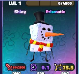 SHINY SNOW SPONGE - SPONGEBOB TOWER DEFENSE / STD