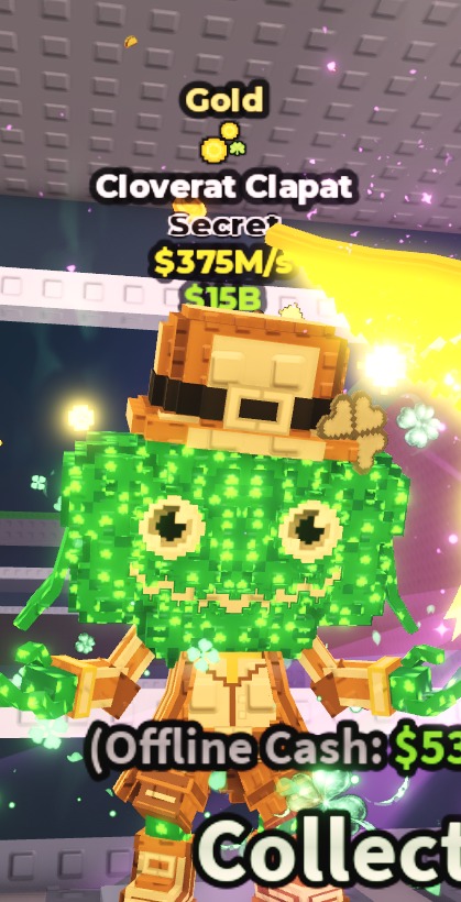 FAST RESPONSE | Gold Cloverat Clapat $375M/s ( Lucky Trait ) | 1000% SAFE 🔒 #4027