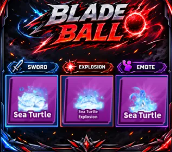 [ Limitedu Set ] Sea Turtle + Explosion + Emote | FAST DELIVERY✅
