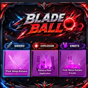 [ Limited Set ] Pink Ninja Katana + Explosion + Emote | FAST DELIVERY✅