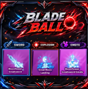 [ Limited Set ] Moonflower Greatsword + Explosion + Emote | FAST DELIVERY✅