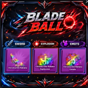 [ Limited Set ] Chroma Oni Katana + Explosion + Emote | FAST DELIVERY✅