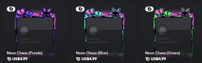 Neon Chaos ( Any Colour ) Profile Frame | 4.99$ Decoration