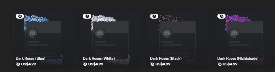 Dark Roses ( Any Colour ) Profile Frame | 4.99$ Decoration