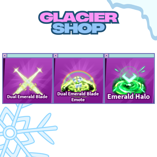 Dual Emerald Blade + Explosion + Emote ( Limited Set )