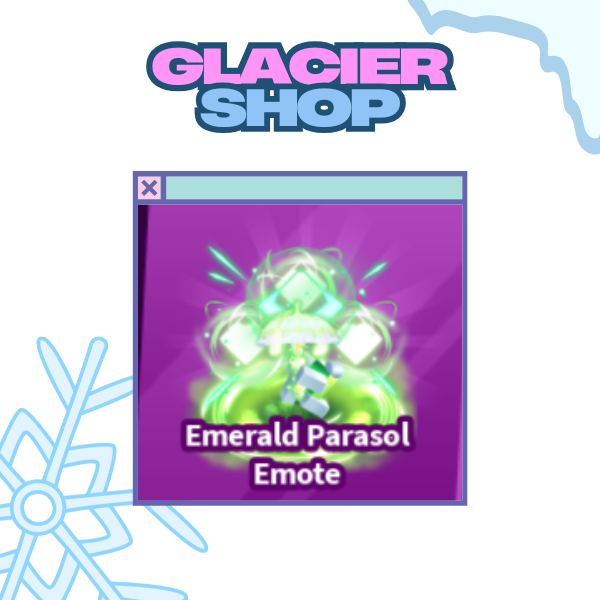 Emerald Parasol Emote ( Limited )