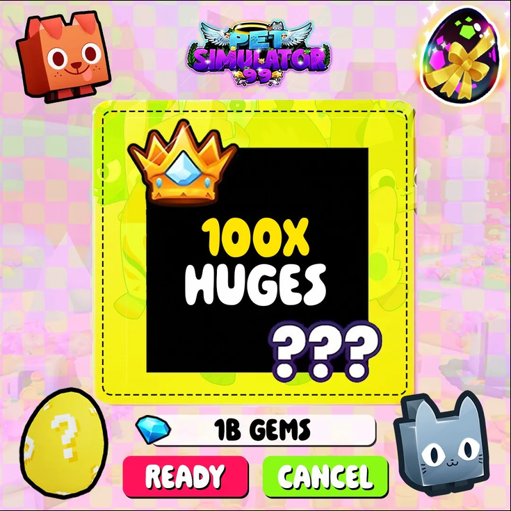 ✨ 100x Huges + 1B Gems