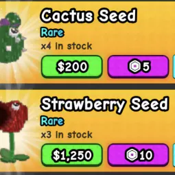 Cactus Seed [5R] & Strawberry seed [10R] ✅ Instant Delivery