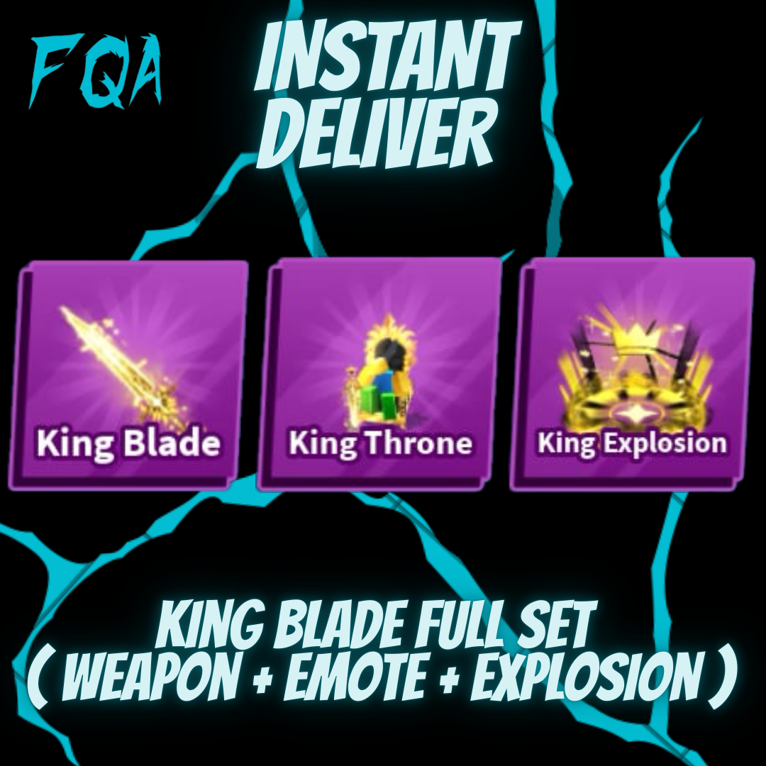 [ Blade Ball ] King Blade Full Set ( Weapon + Emote + Explosion )