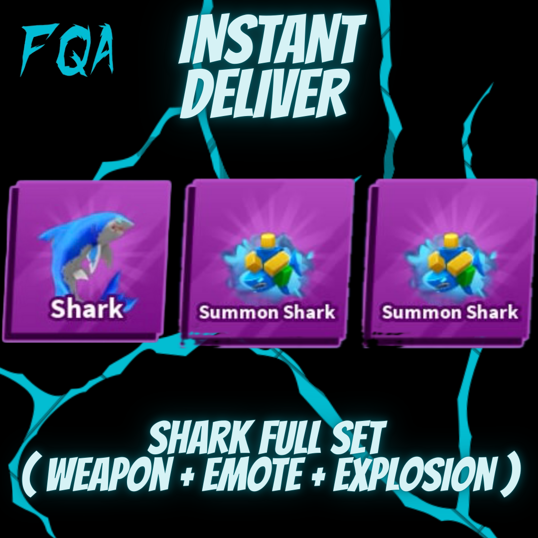 [ Blade Ball ] Shark Full Set ( Weapon + Emote + Explosion )