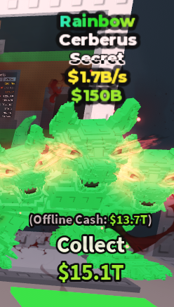 Rainbow Cerberus 1.7B/s🎃 No Taco ✅ Steal A Brainrot✅
