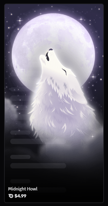 Midnight Howl Profile effect🔥Cheap Decoration $4.99
